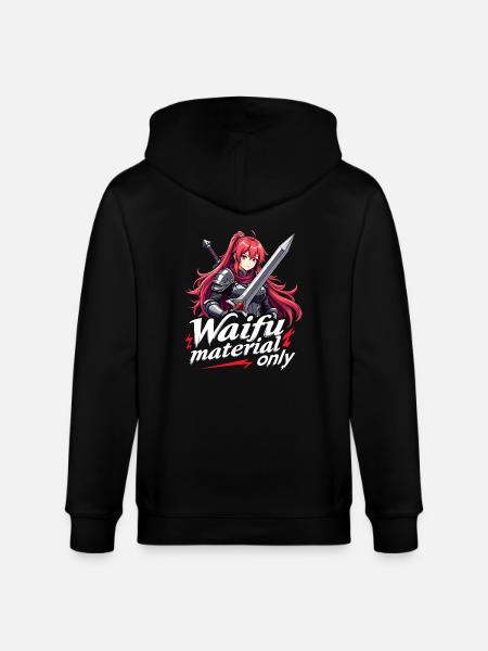 WAIFU MATERIAL ONLY - Warrior - Stanley/Stella CULTIVATOR Unisex Organic Hooded Jacket - black