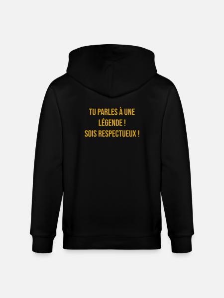 Tu parles à une légende - Veste à capuche bio CULTIVATOR Stanley/Stella Unisexe - noir