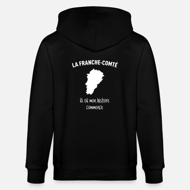 franche-comte-histoire - Veste à capuche bio CULTIVATOR Stanley/Stella Unisexe - noir