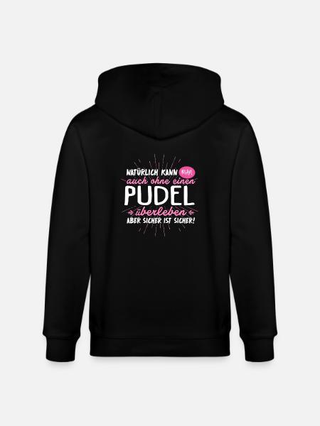 Niemals ohne PUDEL - Stanley/Stella Unisex Bio-Kapuzenjacke CULTIVATOR  - Schwarz