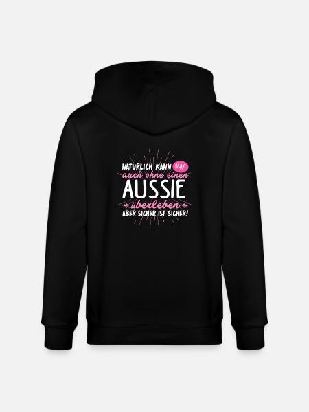 Niemals ohne AUSSIE - Stanley/Stella Unisex Bio-Kapuzenjacke CULTIVATOR  - Schwarz