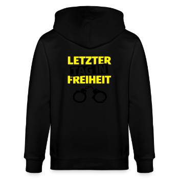 Junggesellenabschied Handschellen - Stanley/Stella Unisex Bio-Kapuzenjacke CULTIVATOR  - Schwarz - Hinten - Anna (173cm)
