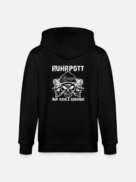 Ruhrpott 3 Skull Bergmann - Stanley/Stella Unisex Bio-Kapuzenjacke CULTIVATOR - Schwarz