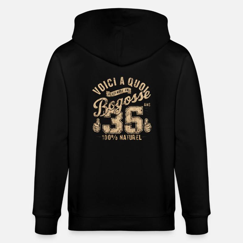 Bogosse de 35 Ans - Veste à capuche bio CULTIVATOR Stanley/Stella Unisexe - noir