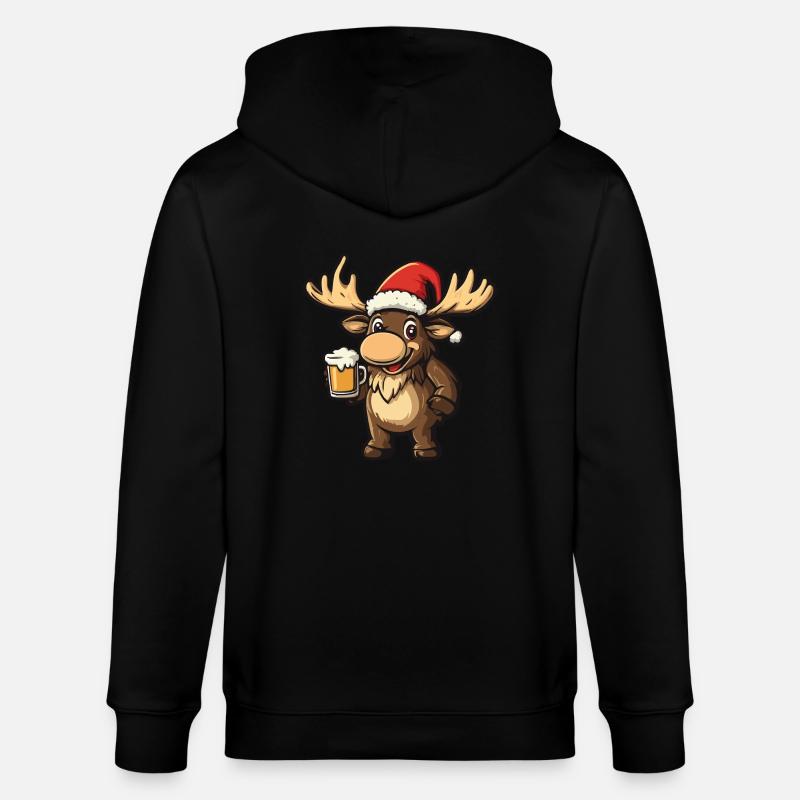 Bière de Noël Moose - Veste à capuche bio CULTIVATOR Stanley/Stella Unisexe - noir