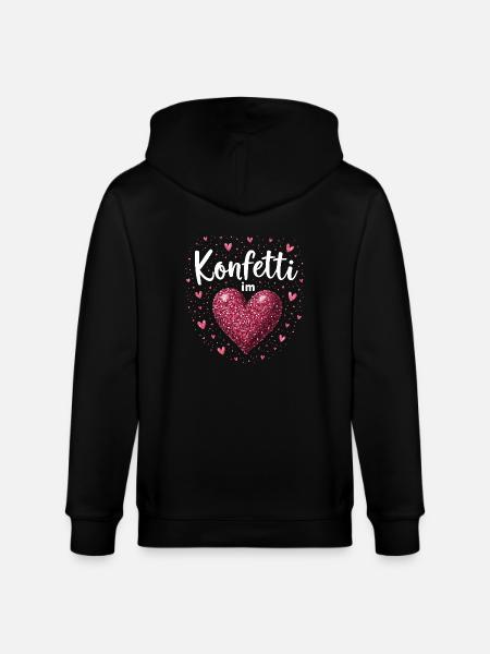 Konfetti im Herzen - Stanley/Stella Unisex Bio-Kapuzenjacke CULTIVATOR - Schwarz