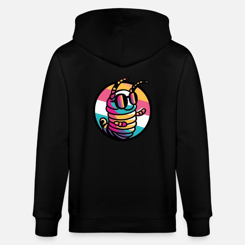 Wurm Cool Comic - Stanley/Stella Unisex Bio-Kapuzenjacke CULTIVATOR  - Schwarz