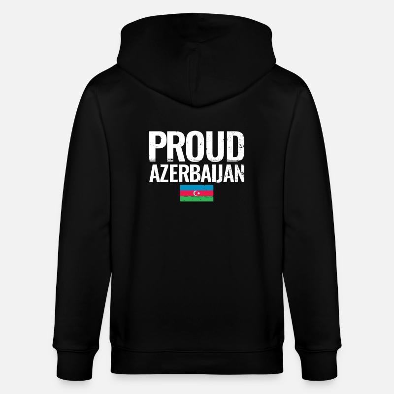 Fier Azerbaïdjan Azerbaïdjan Drapeau - Veste à capuche bio CULTIVATOR Stanley/Stella Unisexe - noir