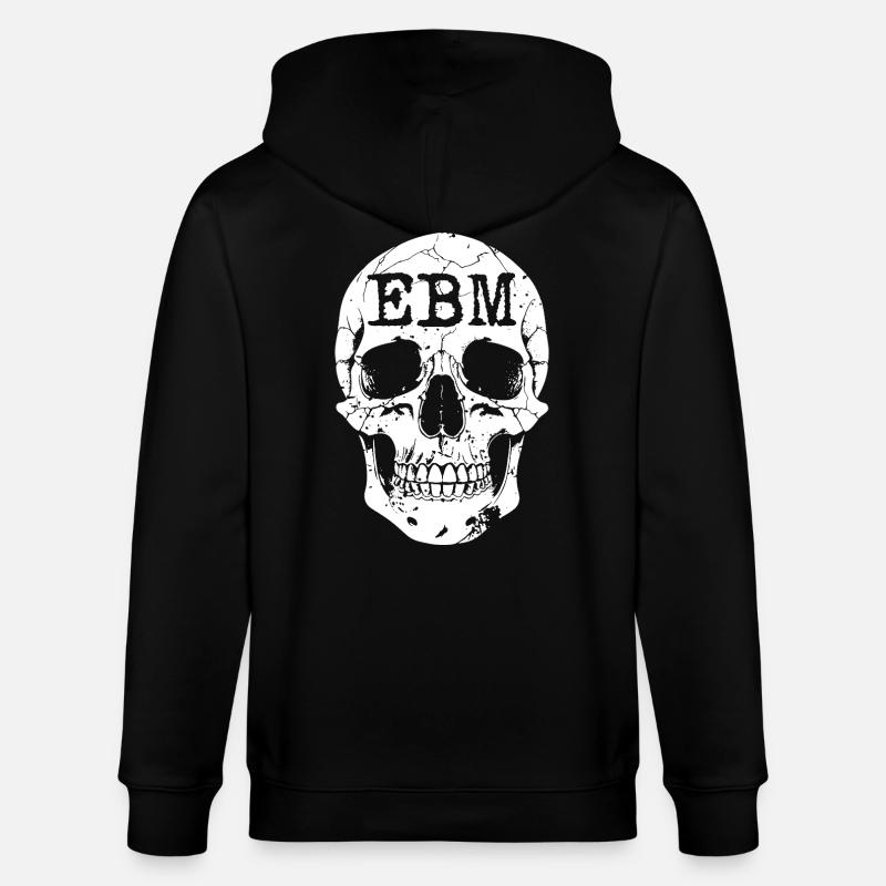 EBM Skull - Stanley/Stella Unisex Bio-Kapuzenjacke CULTIVATOR  - Schwarz