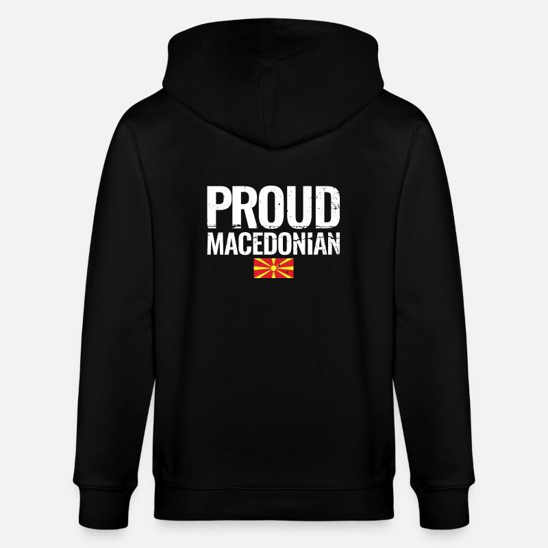 Fier drapeau macédonien macédonien - Veste à capuche bio CULTIVATOR Stanley/Stella Unisexe - noir