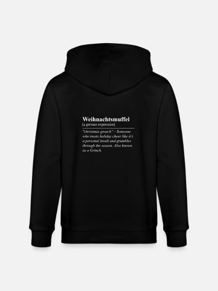 Christmas Muffle Funny German Idiom - Stanley/Stella CULTIVATOR  Unisex Organic Hooded Jacket - black
