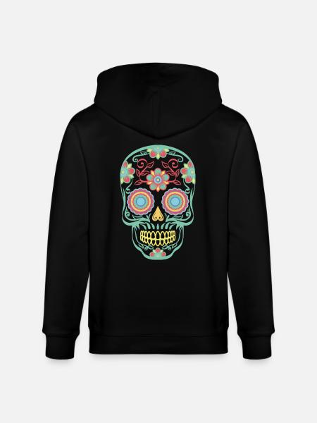 Skull-Mexico - Stanley/Stella CULTIVATOR Unisex Organic Hooded Jacket - black