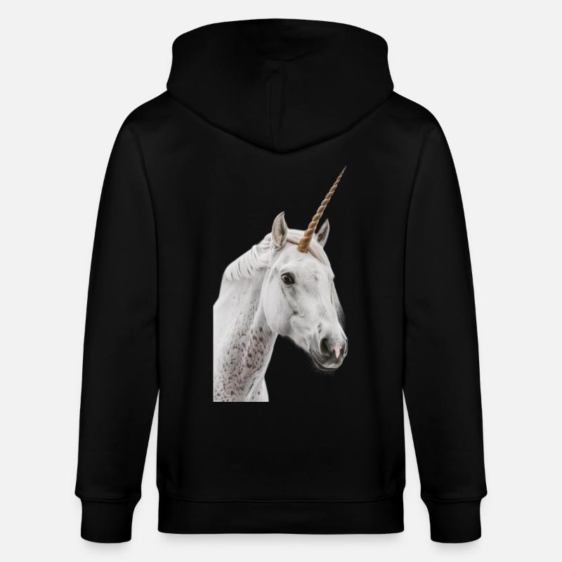 Unicorn - Stanley/Stella CULTIVATOR  Unisex Organic Hooded Jacket - black