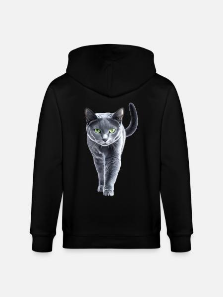 Russisch Blau - Stanley/Stella Unisex Bio-Kapuzenjacke CULTIVATOR  - Schwarz