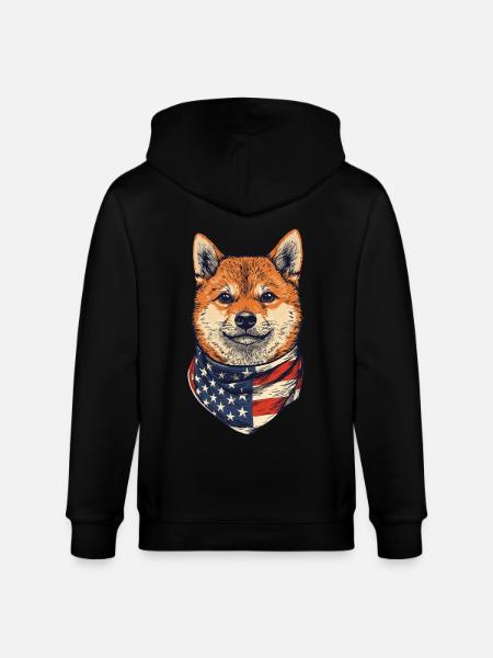 Shiba Inu - Stanley/Stella Unisex Bio-Kapuzenjacke CULTIVATOR - Schwarz