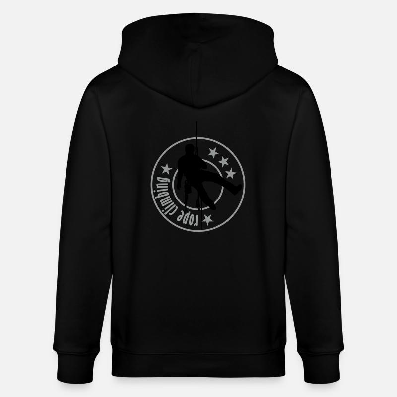 1013_ropeclimbing_mann - Stanley/Stella Unisex Bio-Kapuzenjacke CULTIVATOR  - Schwarz