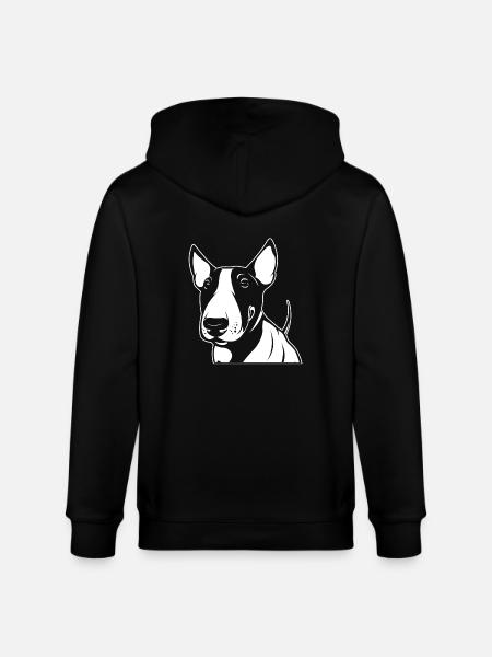 Bullterrier - Stanley/Stella Unisex Bio-Kapuzenjacke CULTIVATOR  - Schwarz