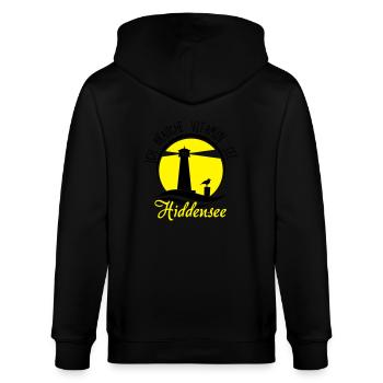 Vitamin See Hiddensee - Stanley/Stella Unisex Bio-Kapuzenjacke CULTIVATOR  - Schwarz - Hinten - Anna (173cm)