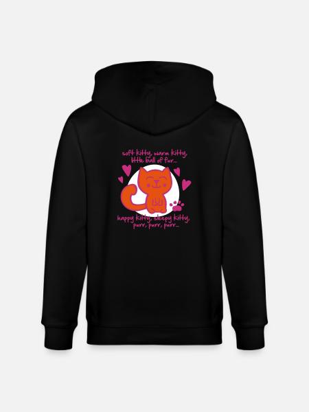 soft kitty, warm kitty, little ball of fur... - Stanley/Stella økologisk unisex-hættejakke CULTIVATOR  - sort