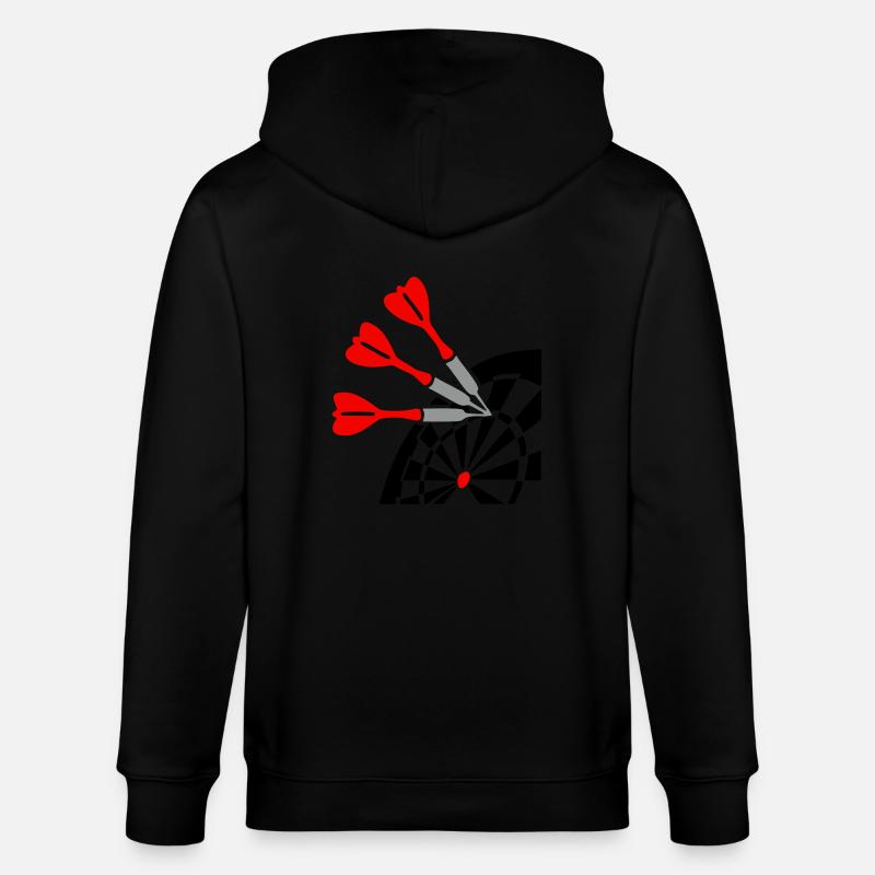 Dart Pfeil Dartscheibe - Stanley/Stella Unisex Bio-Kapuzenjacke CULTIVATOR  - Schwarz