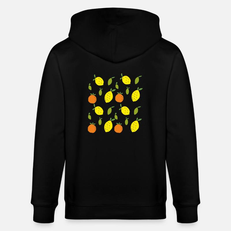 Oranges, citrons, citrons verts - Veste à capuche bio CULTIVATOR Stanley/Stella Unisexe - noir