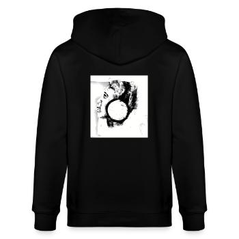 JaMan i hear - Stanley/Stella Unisex Bio-Kapuzenjacke CULTIVATOR  - Schwarz - Hinten - Anna (173cm)