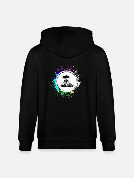 Volcano icon icon - Stanley/Stella CULTIVATOR  Unisex Organic Hooded Jacket - black