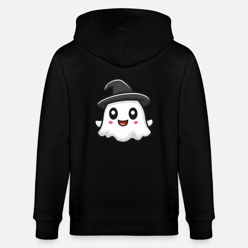 Geist Halloween Comic - Stanley/Stella Unisex Bio-Kapuzenjacke CULTIVATOR  - Schwarz
