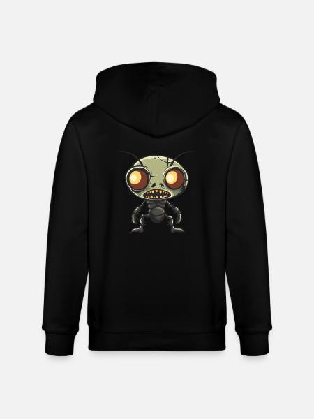 Ant Halloween Funny Zombie - Stanley/Stella CULTIVATOR Unisex Organic Hooded Jacket - black