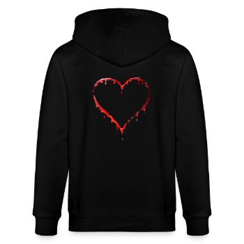 Forme de cœur sanglant - Veste à capuche bio CULTIVATOR Stanley/Stella Unisexe - noir - Dos - Anna (173cm)