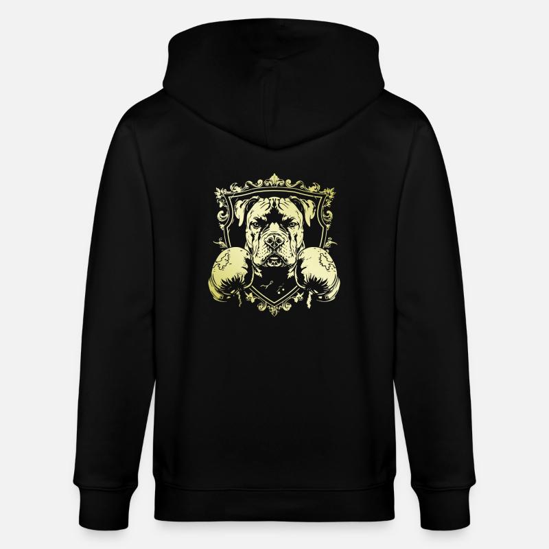 Boxer pour chien - Veste à capuche bio CULTIVATOR Stanley/Stella Unisexe - noir