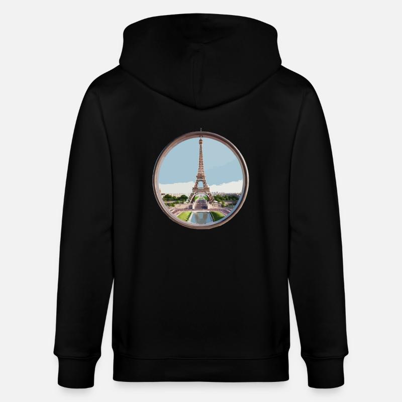 Tour Eiffel - Veste à capuche bio CULTIVATOR Stanley/Stella Unisexe - noir