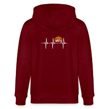 Heartbeat pour l’Australie - Cinquième continent - Veste à capuche bio CULTIVATOR Stanley/Stella Unisexe - bordeaux - Dos - Anna (173cm)