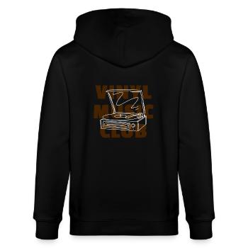 Vinyl Music Club – Retro Vinyl Records - Stanley/Stella CULTIVATOR  Unisex Organic Hooded Jacket - black - Back - Anna (173cm)