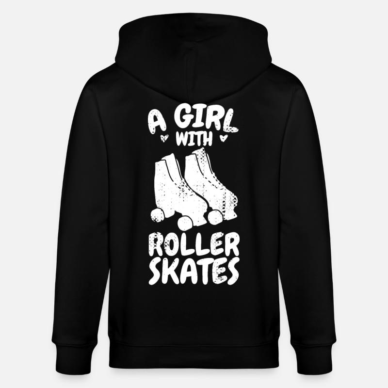 Rollschuhläuferin - Stanley/Stella Unisex Bio-Kapuzenjacke CULTIVATOR  - Schwarz