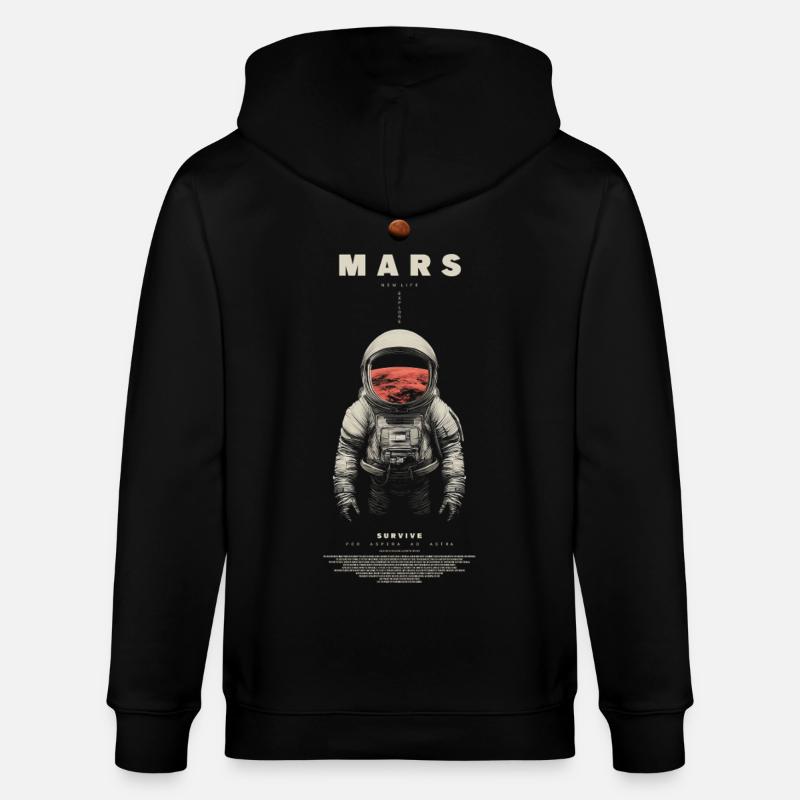 Mars Exploration - Veste à capuche bio CULTIVATOR Stanley/Stella Unisexe - noir
