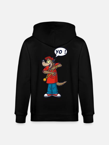 Wolf-Rapper - Stanley/Stella Unisex Bio-Kapuzenjacke CULTIVATOR - Schwarz