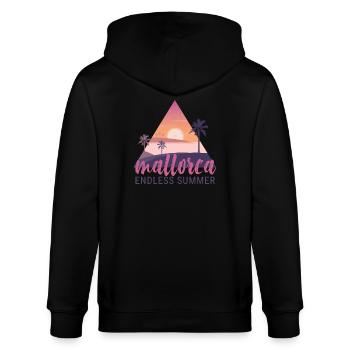 Mallorca Endless Summer Sunset - Stanley/Stella Unisex Bio-Kapuzenjacke CULTIVATOR  - Schwarz - Hinten - Anna (173cm)