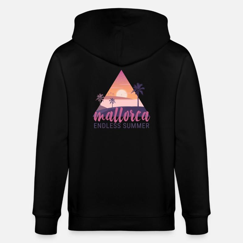 Mallorca Endless Summer Sunset - Stanley/Stella Unisex Bio-Kapuzenjacke CULTIVATOR - Schwarz