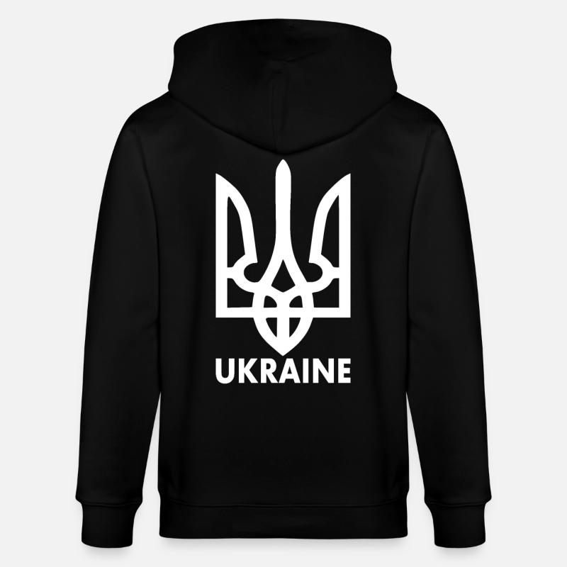 Ukraine - Stanley/Stella Unisex Bio-Kapuzenjacke CULTIVATOR - Schwarz