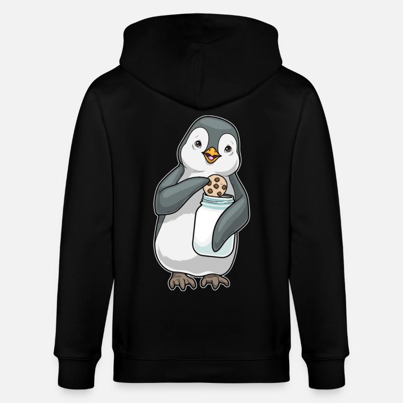 Biscuit pingouin - Veste à capuche bio CULTIVATOR Stanley/Stella Unisexe - noir