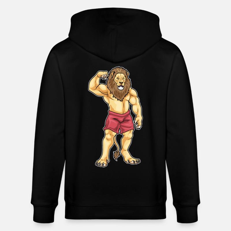 Leo Bodybuilder Musculation - Veste à capuche bio CULTIVATOR Stanley/Stella Unisexe - noir