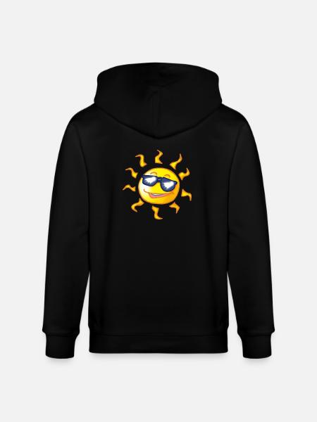 Coole Comic Sonne - Stanley/Stella Unisex Bio-Kapuzenjacke CULTIVATOR - Schwarz