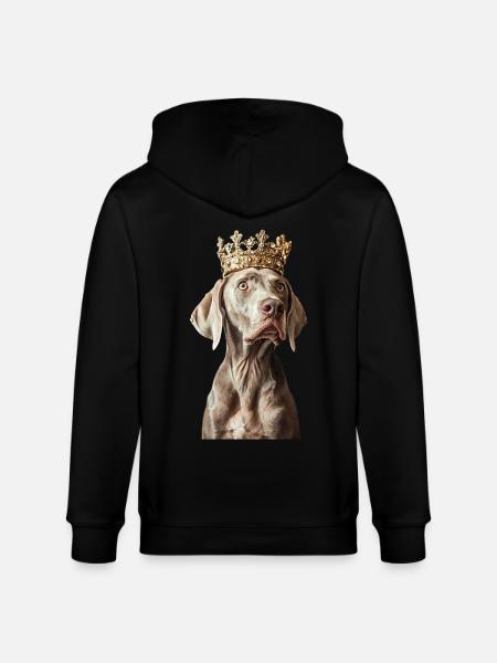 Weimaraner - Stanley/Stella Unisex Bio-Kapuzenjacke CULTIVATOR - Schwarz