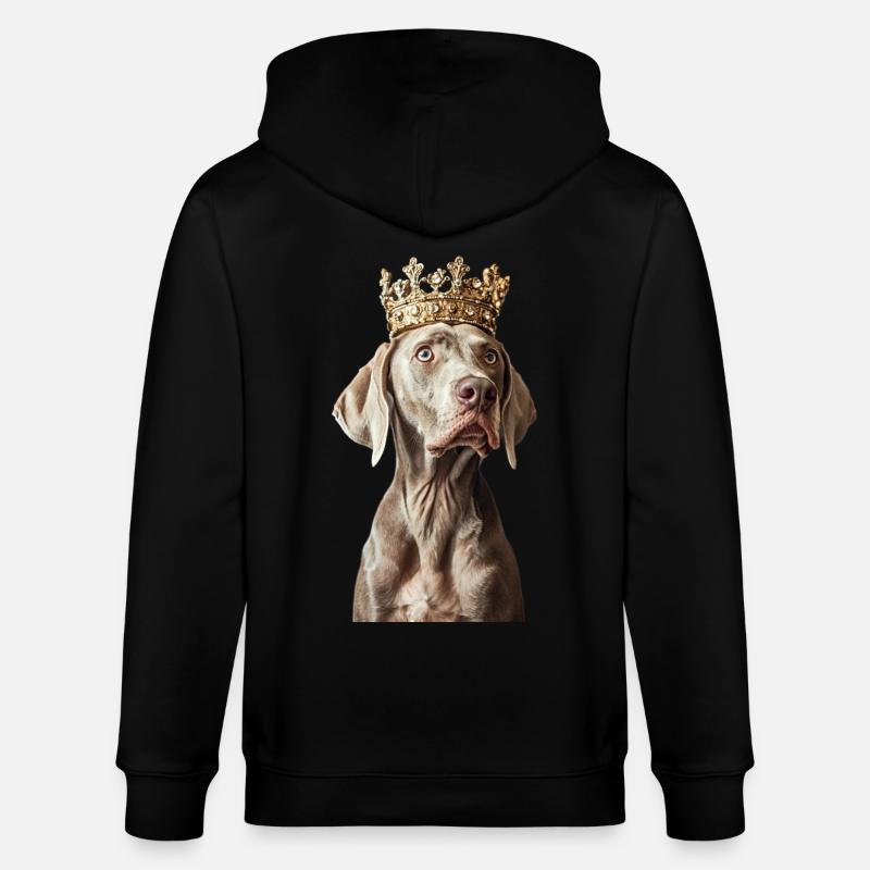 Weimaraner - Stanley/Stella CULTIVATOR  Unisex Organic Hooded Jacket - black