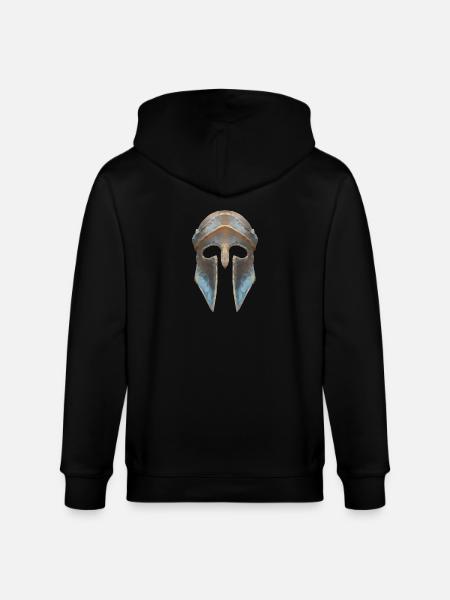 Gladiatorenhelm Low-Polygon-Effekt - Stanley/Stella Unisex Bio-Kapuzenjacke CULTIVATOR - Schwarz