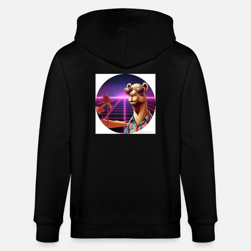 Cooles Kamel - Stanley/Stella Unisex Bio-Kapuzenjacke CULTIVATOR  - Schwarz