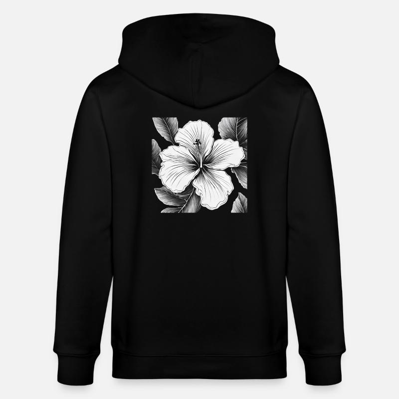 Fleur Hibiscuse LK - Veste à capuche bio CULTIVATOR Stanley/Stella Unisexe - noir