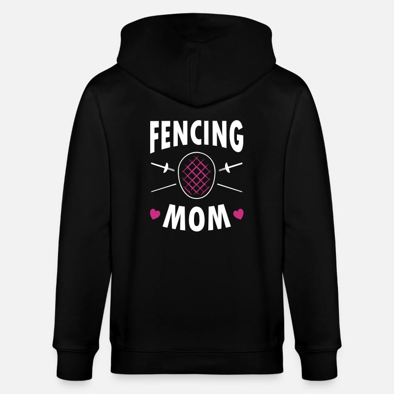 Maman escrimeuse - Veste à capuche bio CULTIVATOR Stanley/Stella Unisexe - noir