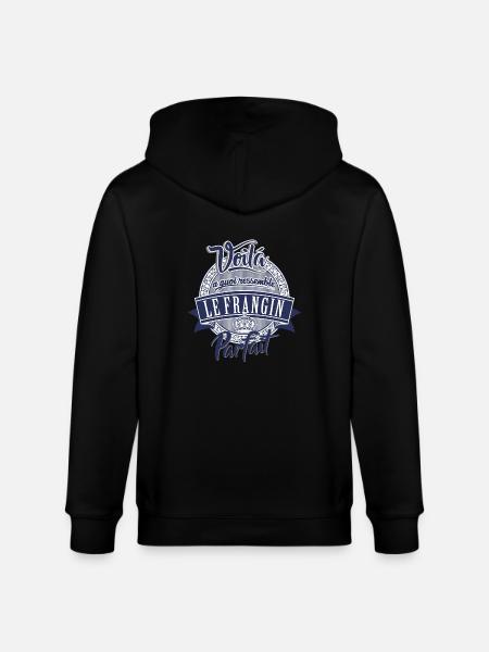 "Frangin parfait" - Veste à capuche bio CULTIVATOR Stanley/Stella Unisexe - noir